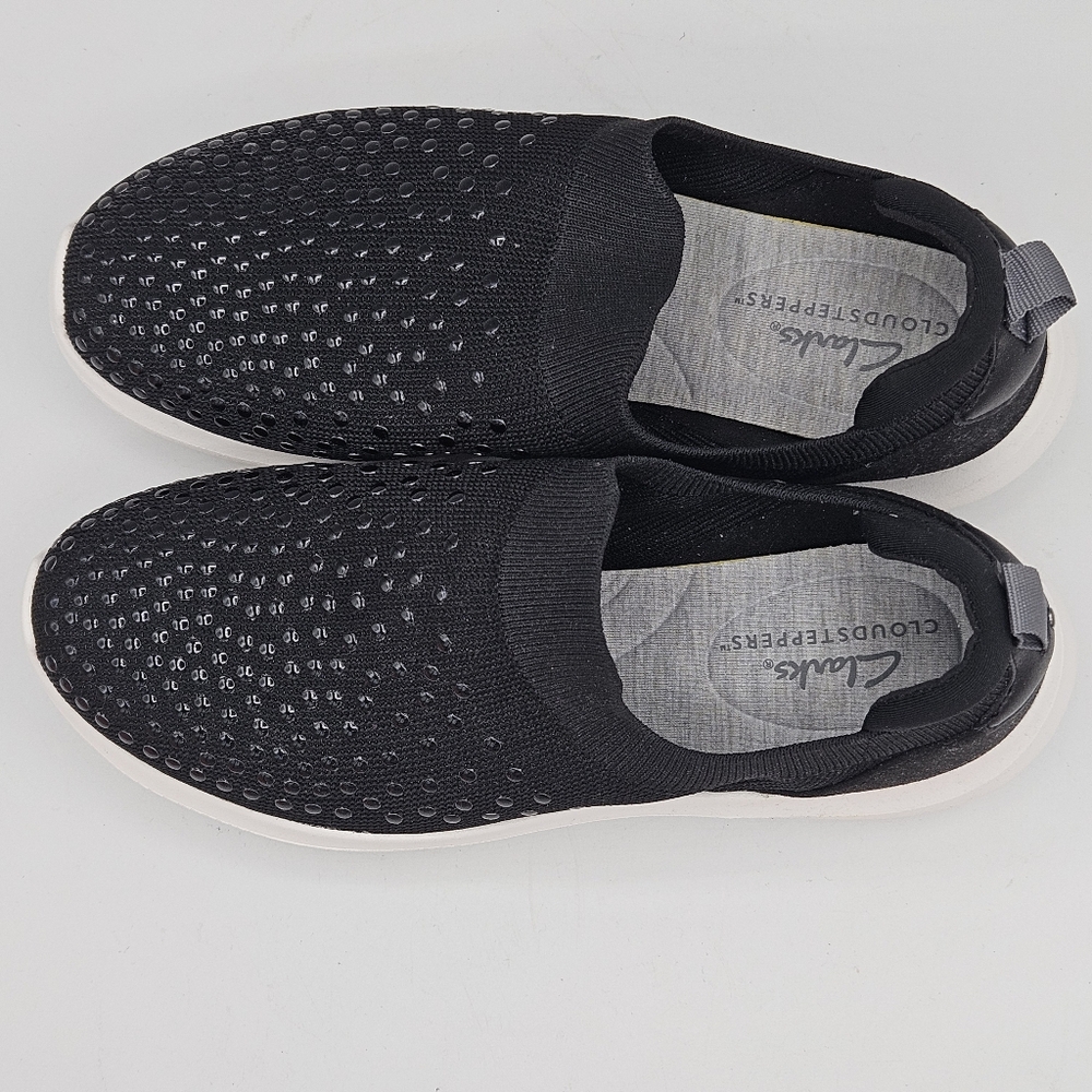 Clarks cloudstepper Nova Grove black slipon shoes size 6.5 - Picture 3 of 15